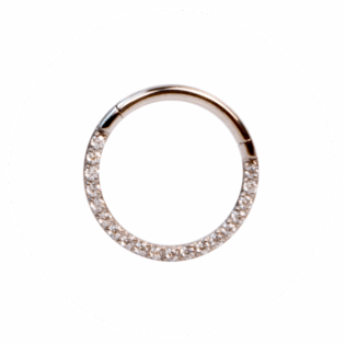 Bague à segment de ligne en zircon