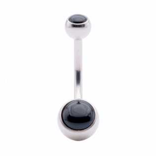 Onyx Stone Navel Piercing