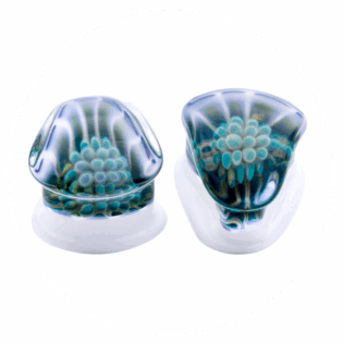 White Coral Teardrop Doble Flared Plugs