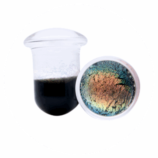Dichroic Goldy Doble Flared Plug