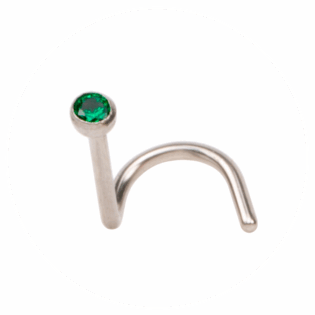 Curved Zirconia Emerald Nostril