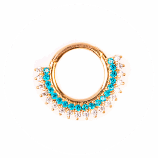 Cristalina Blue Segment Ring Clicker